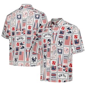 New York Yankees Americana Celebration Hawaiian Shirt New York Yankees Americana Celebration Hawaiian Shirt