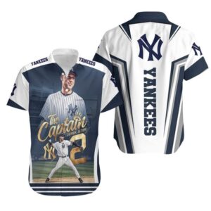 New York Yankees Captain’s Tribute Hawaiian Shirt New York Yankees Captain’s Tribute Hawaiian Shirt