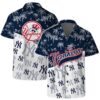 New York Yankees Coastal Logo Hawaiian Shirt