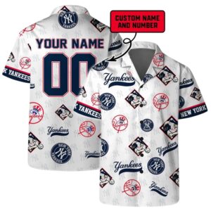 New York Yankees Custom Fan Hawaiian Shirt New York Yankees Custom Fan Hawaiian Shirt