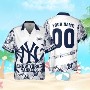 New York Yankees Custom Island Classic Hawaiian Shirt New York Yankees Custom Island Classic Hawaiian Shirt