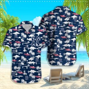 New York Yankees Island Air Force Hawaiian Shirt New York Yankees Island Air Force Hawaiian Shirt