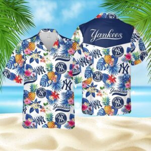 New York Yankees Island Vibes Hawaiian Shirt New York Yankees Island Vibes Hawaiian Shirt