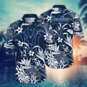 New York Yankees Midnight Tropic Hawaiian Shirt New York Yankees Midnight Tropic Hawaiian Shirt