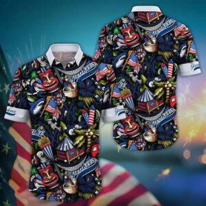 New York Yankees Tiki Paradise Hawaiian Shirt New York Yankees Tiki Paradise Hawaiian Shirt