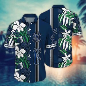 New York Yankees Tropical Breeze Hawaiian Shirt New York Yankees Tropical Breeze Hawaiian Shirt