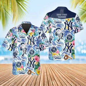 New York Yankees Tropical Fun Hawaiian Shirt New York Yankees Tropical Fun Hawaiian Shirt