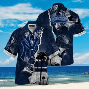 New York Yankees Tropical Storm Hawaiian Shirt New York Yankees Tropical Storm Hawaiian Shirt