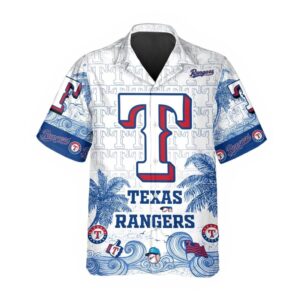 Texas Rangers Big Wave Hawaiian Shirt Texas Rangers Big Wave Hawaiian Shirt