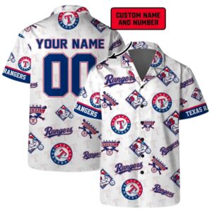 Texas Rangers Custom Champion Hawaiian Shirt Texas Rangers Custom Champion Hawaiian Shirt