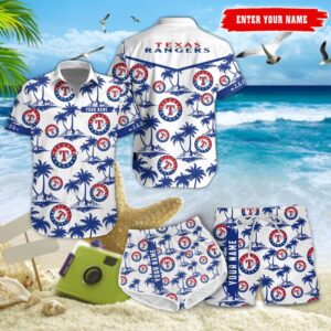 Texas Rangers Island Vibes Custom Hawaiian Shirt Texas Rangers Island Vibes Custom Hawaiian Shirt