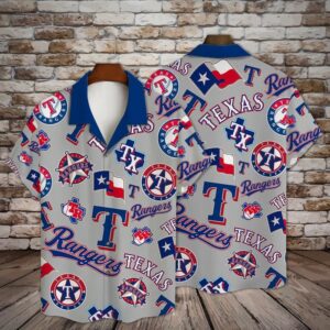 Texas Rangers Lone Star Spirit Hawaiian Shirt Texas Rangers Lone Star Spirit Hawaiian Shirt