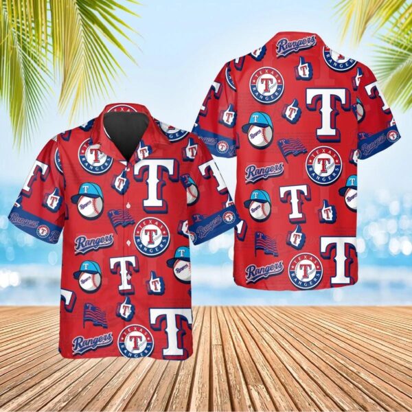 Texas Rangers Red Fan Favorites Hawaiian Shirt