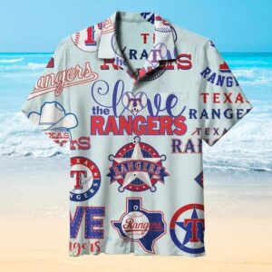 Texas Rangers Summer Breeze Hawaiian Shirt Texas Rangers Summer Breeze Hawaiian Shirt