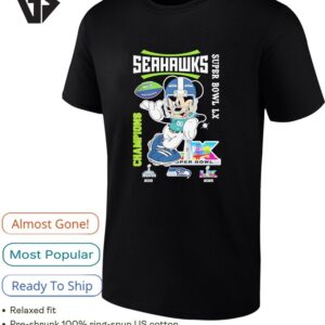 Mickey Mouse X Seattle Seahawks Super Bowl Lx Champions 2026 Graphic T-Shirt