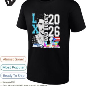 Seattle Seahawks Bad Bunny Halftime Show Super Bowl Lx 2026 T-Shirt