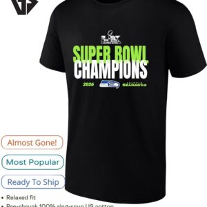 Seattle Seahawks Football Nfc Super Bowl Lx Champions 2026 Logo Bottom T-Shirt