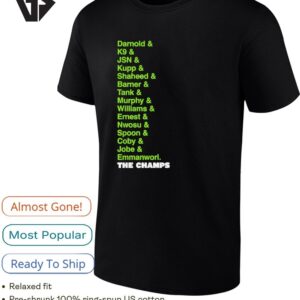 Seattle Seahawks Football The Champs List Name T-Shirt