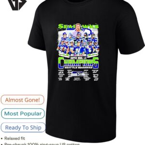 Seattle Seahawks Super Bowl Lx Champions Signatures T-Shirt
