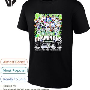 Seattle Seahawks Super Bowl Lx Champions Thank You For The Memories T-Shirt