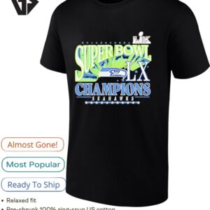 Seattle Seahawks Super Bowl Lx Champions Top Dogs Vintage T-Shirt