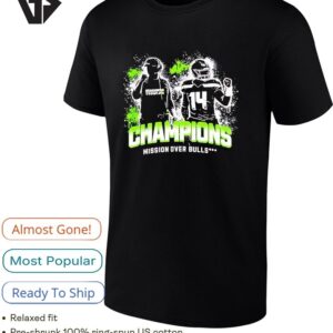 Seattle Seahawks World Champions Mission Over Bulls T-Shirt