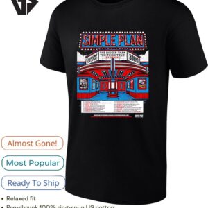 Simple Plan The Bigger Than You Think Tour The Sequel 2026 North America T-Shirt