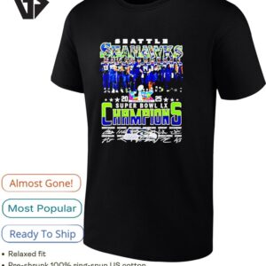 Super Bowl Champions 2025 Seattle Seahawks Signatures T-Shirt