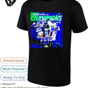 Super Bowl Lx Champions Seattle Seahawks Graphic T-Shirt
