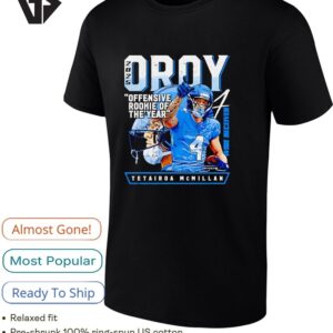Tetairoa Mcmillan Carolina Panthers 2025 Oroy Offensive Rookie Of The Year T-Shirt