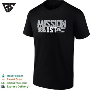 1st Mission First American Flag Retro T-Shirt
