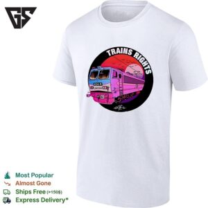 4d4m Something Trains Rights Sunset Retro T-Shirt