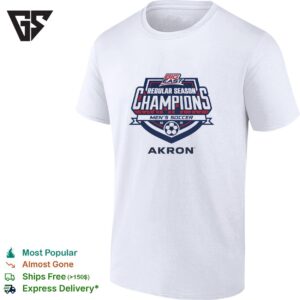 Akron Champions Men’s Soccer Big East Regular Season 2025 T-Shirt