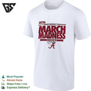 Alabama Crimson Tide NCAA Di Women’s Basketball Championship March Madness 2026 T-Shirt