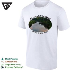 Allagash Maine Little Black River River Photo In An Oval Frame T-Shirt
