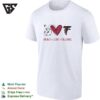 Atlanta Falcons Football Peace Love Hand Haert And Logo T-Shirt