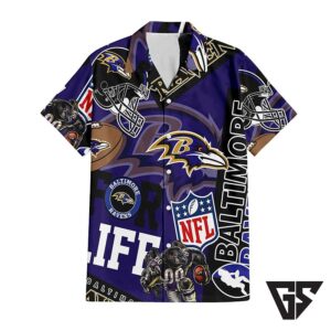 Baltimore Ravens For Life Hawaiian Shirt