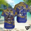 Baltimore Ravens Personalized Gridiron Warrior Hawaiian Shirt