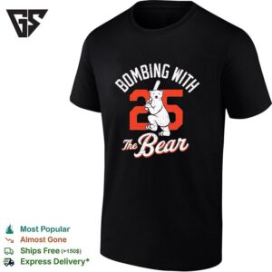 Bombing With The Bear 25 Baseball Sshirt