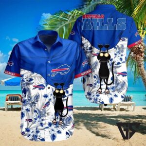 Buffalo Bills Black Cat Hawaiian Shirt