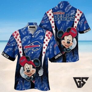Buffalo Bills Blue And Red Star Character Hawaiian Shirt