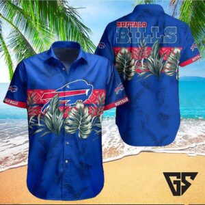 Buffalo Bills Blue Tropical Jungle Hawaiian Shirt