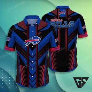 Buffalo Bills Chevron Stripe Hawaiian Shirt