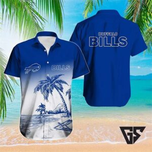 Buffalo Bills Coastal Serenity Blue Hawaiian Shirt