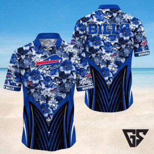 Buffalo Bills Floral Fusion Hawaiian Shirt