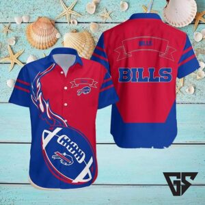 Buffalo Bills Football Flames Red And Blue Hawaiian Shirt