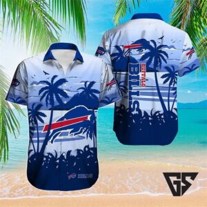 Buffalo Bills Island Sunrise Gradient Hawaiian Shirt