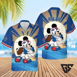 Buffalo Bills Mickey Mouse Beach Adventure Hawaiian Shirt