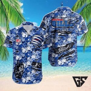Buffalo Bills NFL Floral Blue Hawaiian Shirt