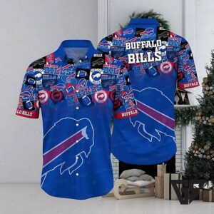 Buffalo Bills Red And Blue Gridiron Hawaiian Shirt